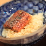 新日本料理おぶね - 鰻の蒸し物、もち米