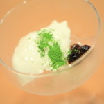 新日本料理おぶね - 青梅のゼリー、特製ミルク寄せ