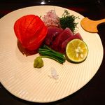 日本料理 晴山 - 【カツオとアオリイカのお造り】◎2012/7