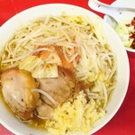 ラーメン二郎 - ラーメン小＋ニンニク多め＋白ネギ