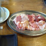 トリホルテルヤ - おまかせ焼肉鶏定食（８００円）