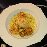 八王子うかい亭 - 大粒ナメコ　帆立貝のソテー