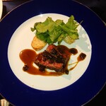 八王子うかい亭 - 幻のキノコ・コウタケ　うかい特選牛ランプ肉のポワレ