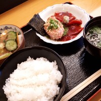 神楽坂ささ木 - ⚫国産生まぐろ鉄火ネギトロ丼　