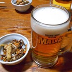 よし半 - 生ビール ＆ お通し