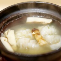 新ばし 星野 - 鱧と松茸の小鍋仕立て