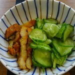 酒の奥田 - 焼き穴子きゅうりもみ