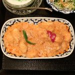 バンコク - シーフードレッドカレー炒めかけ 850円 のシーフードレッドカレー