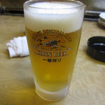 鳥政 - 生ビール（中）　５００円