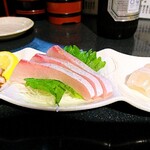 奴寿司 - 本日造り３種盛り
            活たこ、カンパチ、ひらめ