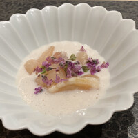 すし昇 - 真鱈白子と牡丹海老と真珠貝