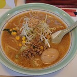 網走ラーメン　西多賀 - ごま味噌らーめん+味付け玉子