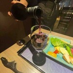 焼肉 ニクラボ - 赤ワイン1