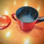 田中屋 - 蕎麦湯！色は薄く見えますがかなりの量が沈殿してるので揺らしが必要！