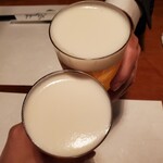 酒肴 新屋敷 - ビールで乾杯！！