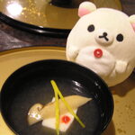 新免館 - 蟹真丈・松茸・梅肉・柚子