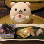 新免館 - ローストビーフ・甘鯛丹波焼き・むかご寄せ・酢取り茗荷