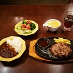 ヴィクトリアステーション - 手ごねハンバーグ フルセット 900円+税