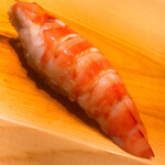 すが弥 - 車海老。海老は茹でると甘みが倍増します