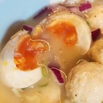 博多鶏ソバ 華味鳥 - 半熟卵追加