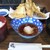 天ぷら　若杉 - 料理写真:穴子、キス、海老のかき揚げ、ご飯、味噌汁、漬け物。