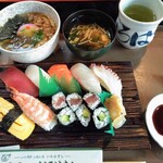 いろは寿し - 並にぎり　ランチセット　1,100円（税込）