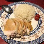 シンガポール ホーカーズ - 海南鶏飯(ご飯かなり少なめ、パクチー抜き)