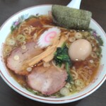 手打ち白河ラーメン さくら - ラーメン+煮玉子