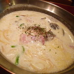 Supagethihausu makkii - ホワイトソースのスープスパゲティー
