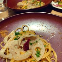 AWkitchen figlia 渋谷スクランブルスクエア - 蓮根とカラスミのペペロンチーノ