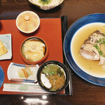麦とろ 雪月庵 - 煮魚定食　1,250円　＋麦とろ350円