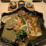 バガワーン カレー - 3種＋小鉢3品  1300円＋150円