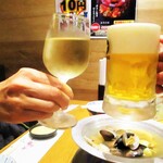 Sa-Mon To Ebi To Nihonshu Ba- Taishuusakaba Teppen - 生ビールと 白ワインで乾杯ッ！　　　　　2020.11.06