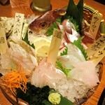 三代目網元魚鮮水産 - 刺身六点盛り