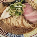 人力俥 - 背脂煮干そば（大盛・アップ）