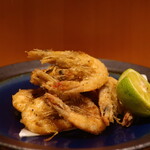 こころや - 芝海老の唐揚げアップ