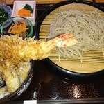 桃栗 - 小天丼 蕎麦セット  ¥980（税込）