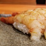 麺屋 六感堂 - 赤海老握り寿司セット（焼伊勢海老出汁かけラーメン付き）