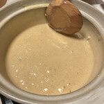 ご馳走 青柳 - どぶ汁雑炊の出来上がり〜♪