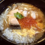 Zousuiya Sansuke - 「秋鮭の親子ときのこの卵雑炊」（1050円＋税）