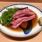 雪月花 銀座 - タン 甘醤油・九条葱・辛子