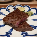 雪月花 銀座 - 神戸牛のヒレ 山葵・酢橘