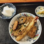 きんじ - 天丼（豆腐・漬物付き）