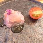 Yakitori Jukuseigyo Kizaki - （12日熟成）鯛とトマトのジュレ　トマト土佐酢漬け