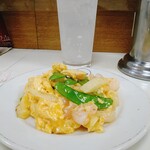 萬里 - エビと卵炒め　ハーフ