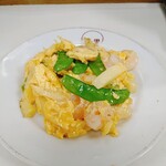 萬里 - エビと卵炒め　ハーフ