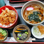 生蕎麦 海老家 - めん（かけ）付 天丼