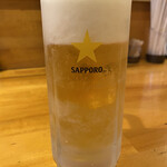 くまねこ食堂 - キンキンに冷えたジョッキのビールは格別♪たまに、ビールが凍ってる時ありますw
