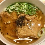 道頓堀 今井 - 黒七味をかけていただきます