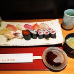 Shimminato Sushi Dokorona Niwazushi - おまかせ極み。2700円